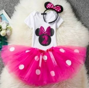Baby 2 year birthday tutu onesie and headband